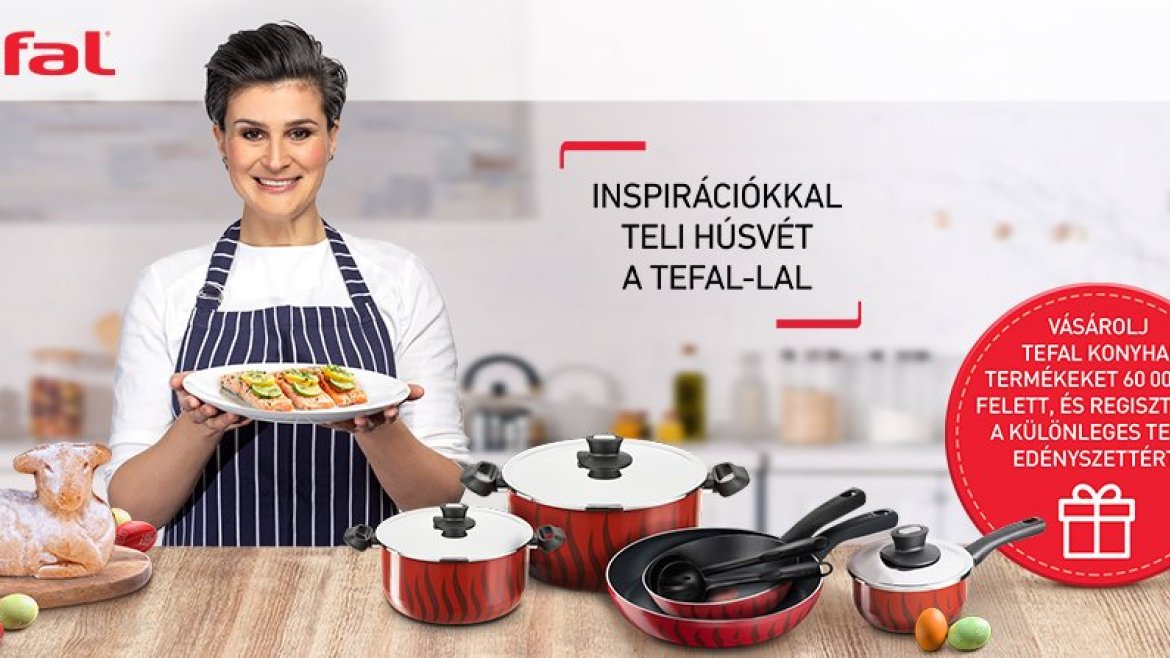 Vásárolj Tefal konyhai terméket 60.000 Ft feletti értékben és megajándékozunk egy 12 db-os Tefal edényszettel!